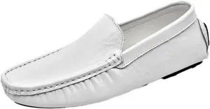 Mens Loafers Round Toe PU Leather Driving Moccasins Loafers Comfortable Anti-slipResistant Prom Slip-on