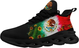 Men's Mexican Flag Sneakers Women's Lightweight Festivals Gift Mexico Unisex Running Sports Athletic Baseball Shoes