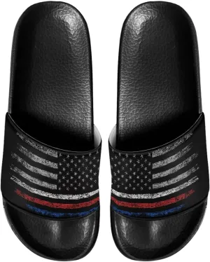 Mens Pillow House Slide Sandals Non-Slip Black Bath Sandals Wide Width EVA Flat Shoes Quick Drying Peep Toe Slippers Beach Dress Shoes