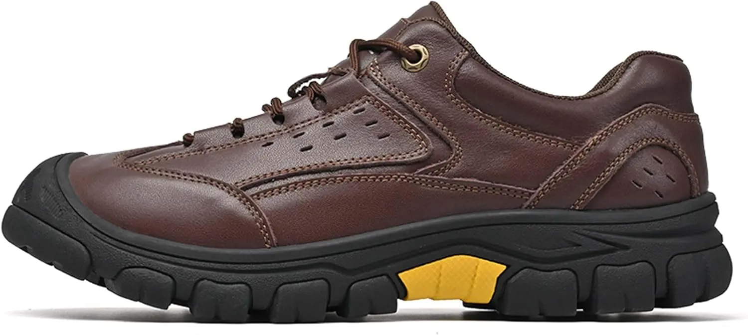 Men's Premium Genuine Cowhide Leather Sneakers, Fashion Leather Casual Walking Shoes, Driving Shoes, Mesh Lining, Comfortable, Soft, Non-Slip, Durable, Suitable for All Seasons.