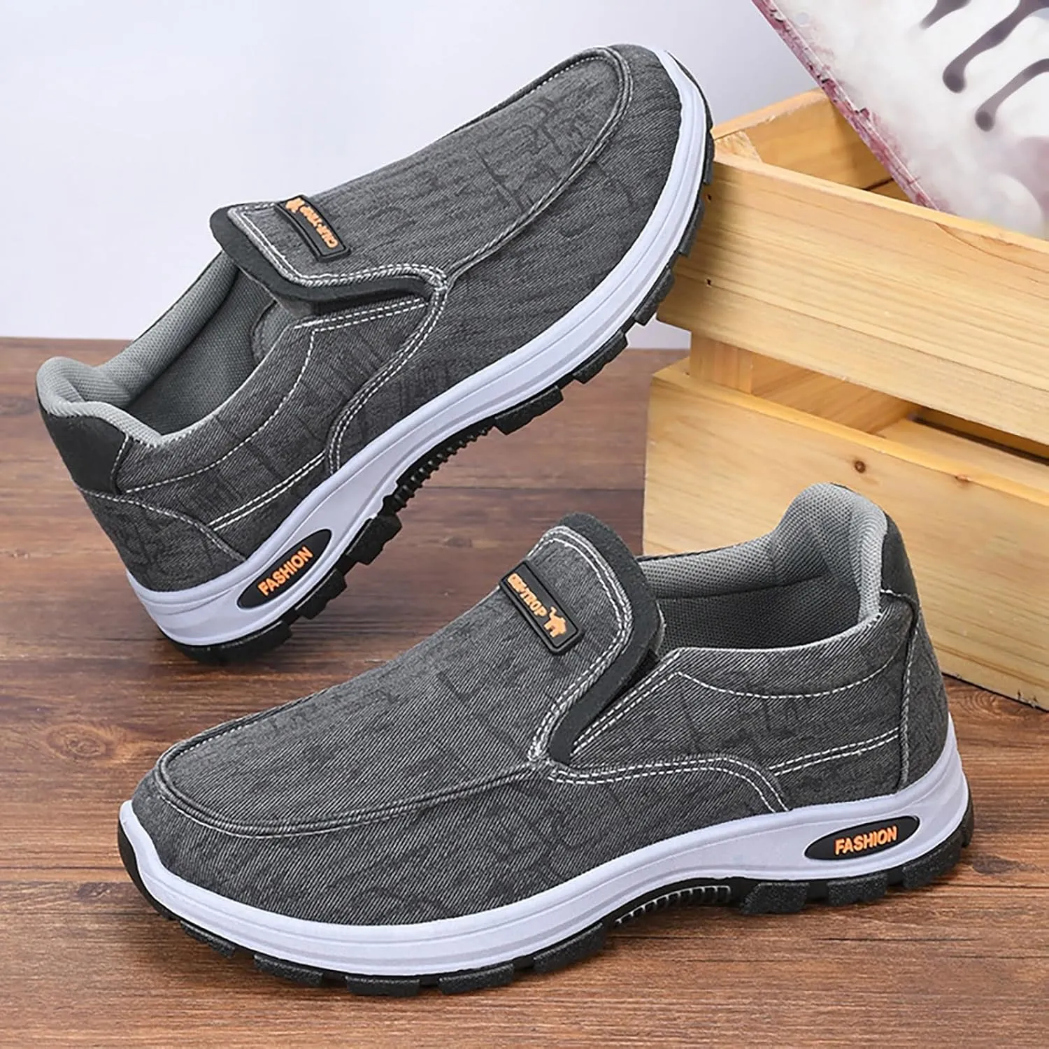 Men's Shoes Breathable Solid Color Casual Soft Sole Comfortable Walking Shoes Mens Leather Dress Boots