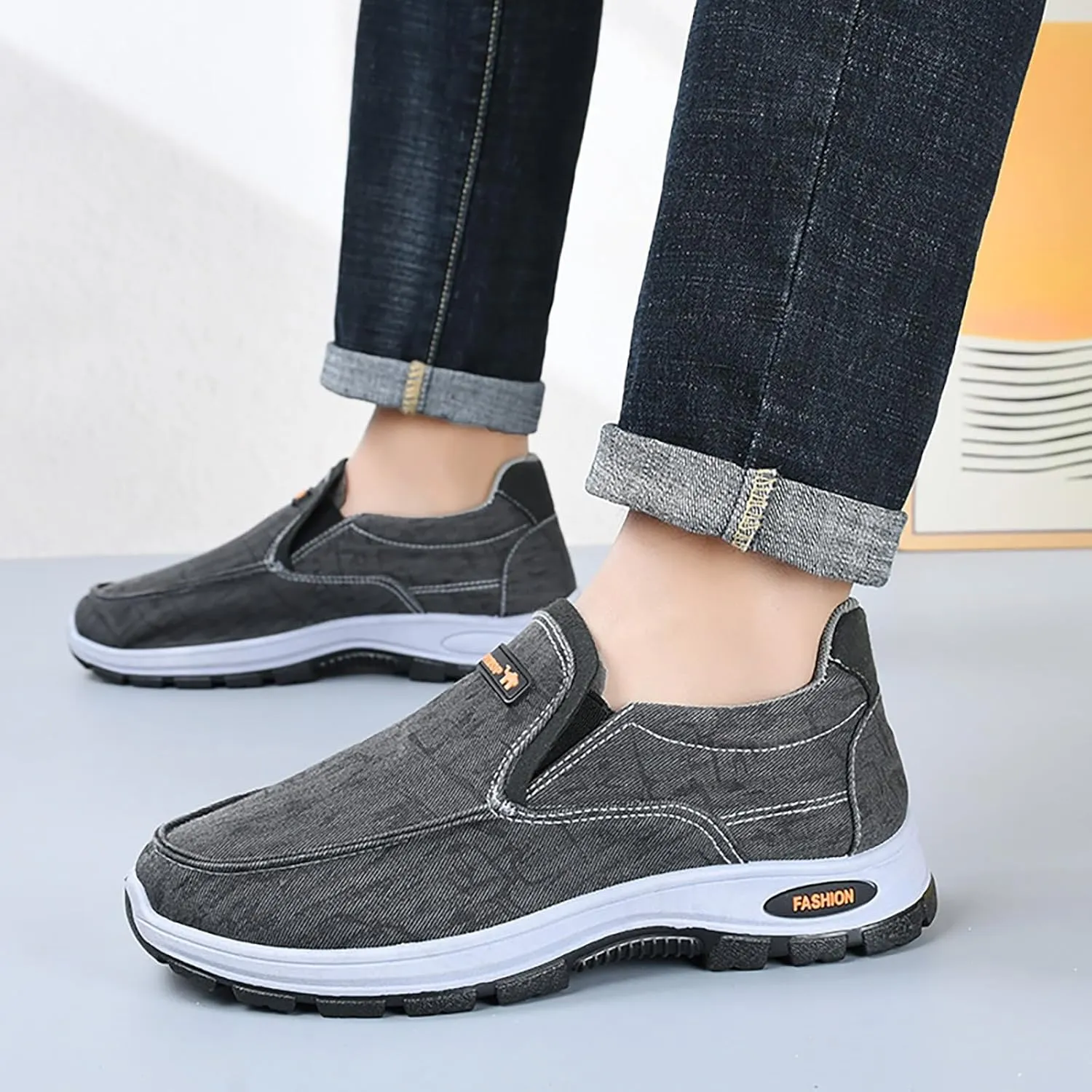 Men's Shoes Breathable Solid Color Casual Soft Sole Comfortable Walking Shoes Mens Leather Dress Boots