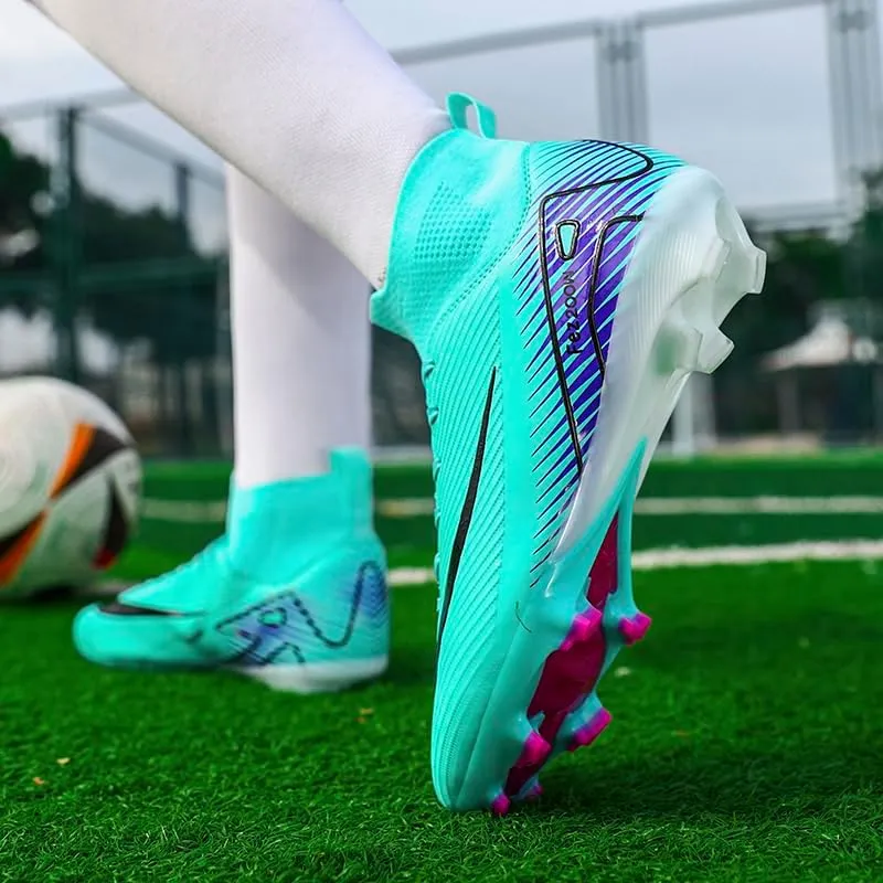 Men's Soccer Cleats Professional Football Boots High-Top Comfortable Breathable Outdoor Indoor Athletic Futsal Training Sneaker