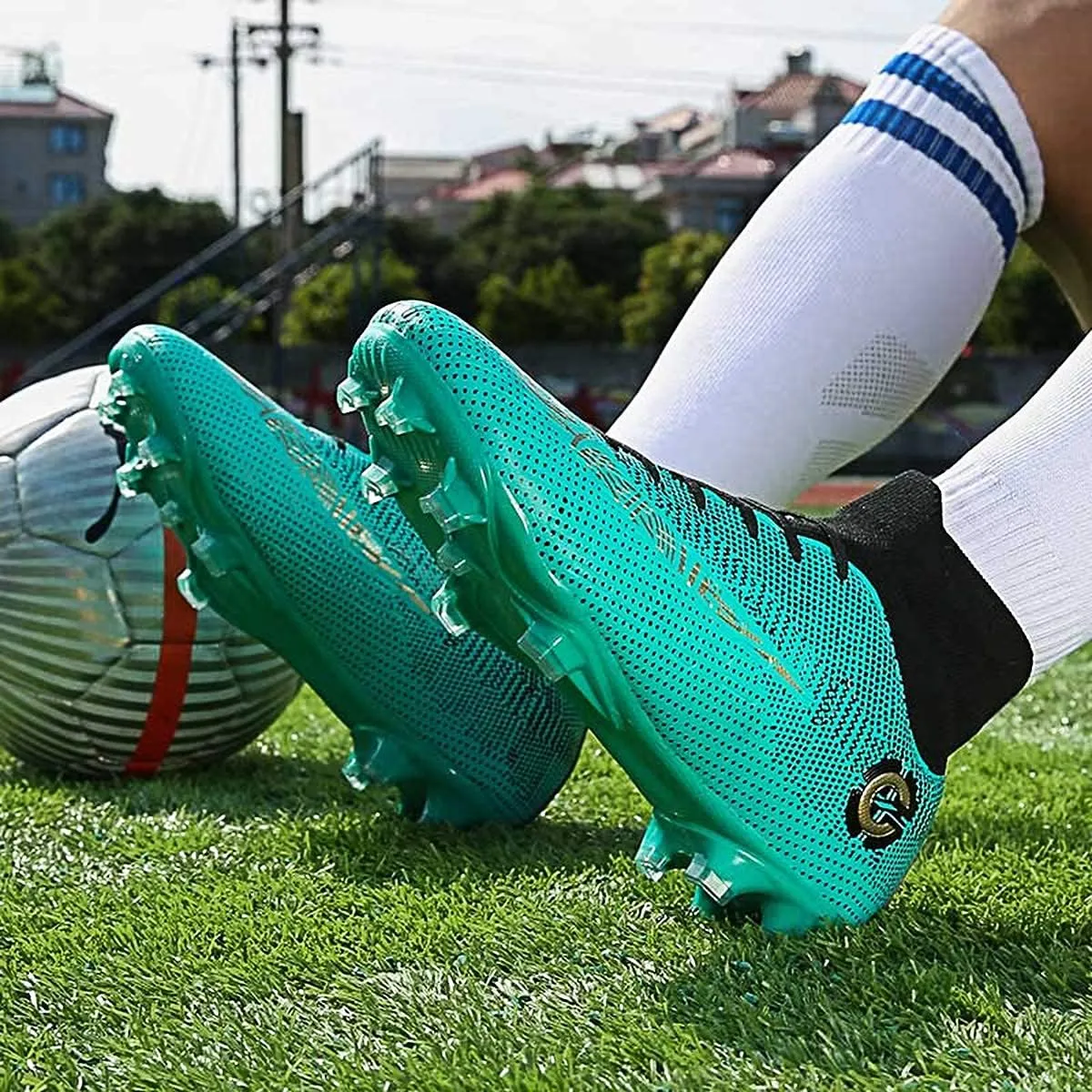Men's Sports Outdoor Competition/Training Soccer Shoes Boys Football Student Spikes Sneakers