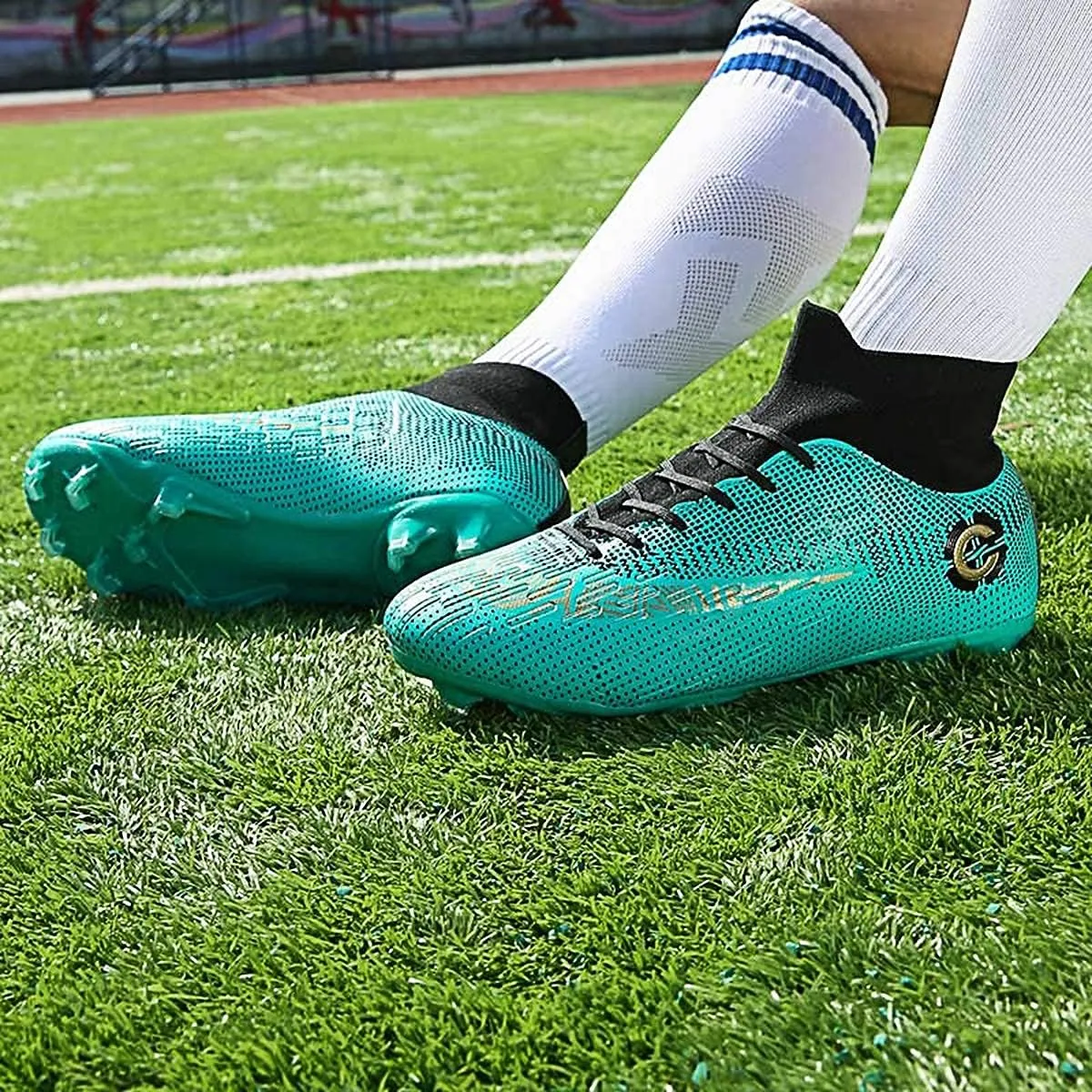 Men's Sports Outdoor Competition/Training Soccer Shoes Boys Football Student Spikes Sneakers