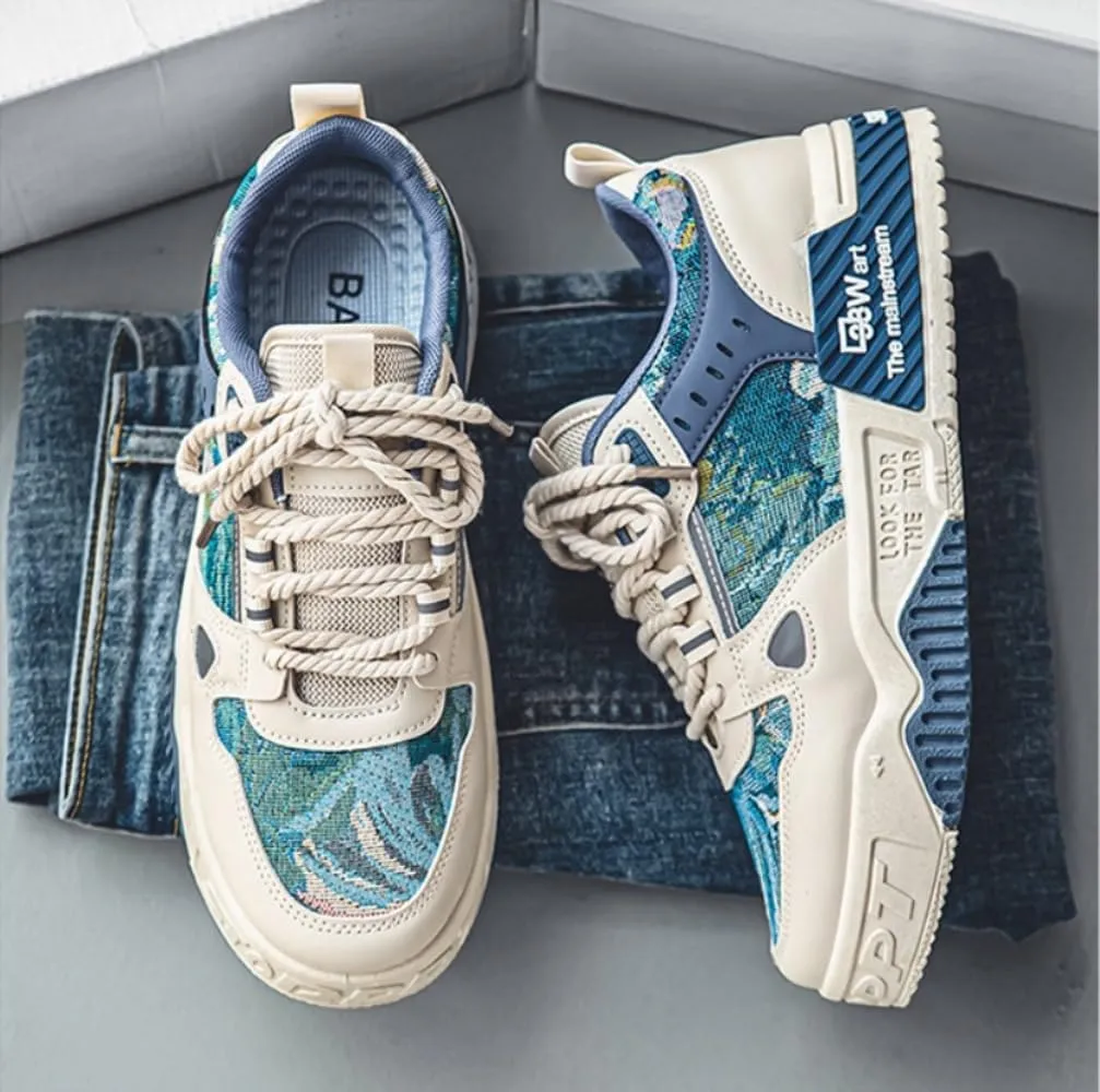Men's Trendy Stylish Sneakers - Comfortable and Durable for Street Style and Skateboarding - Fashion Trendy Design