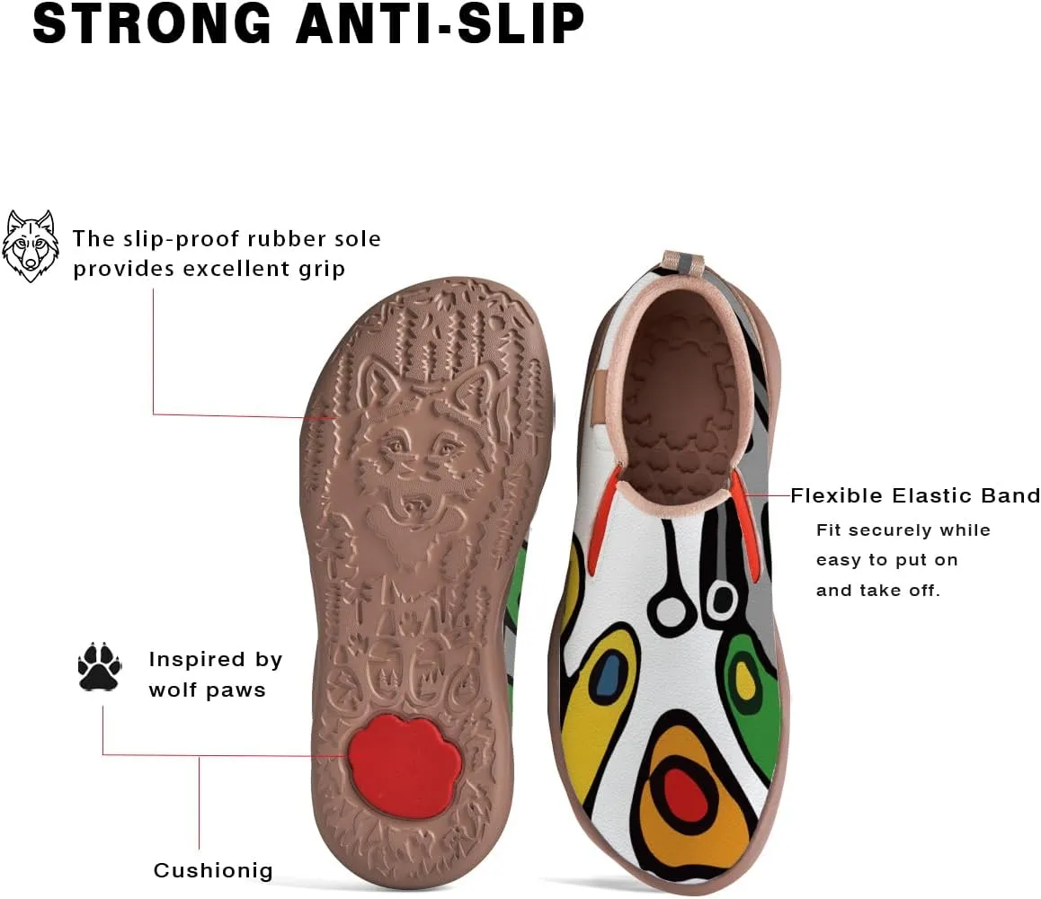 Mens Walking Slip-on Loafers Abstract Art Painted Sneakers Holiday Casual Travel Shoes