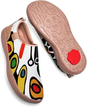 Mens Walking Slip-on Loafers Abstract Art Painted Sneakers Holiday Casual Travel Shoes
