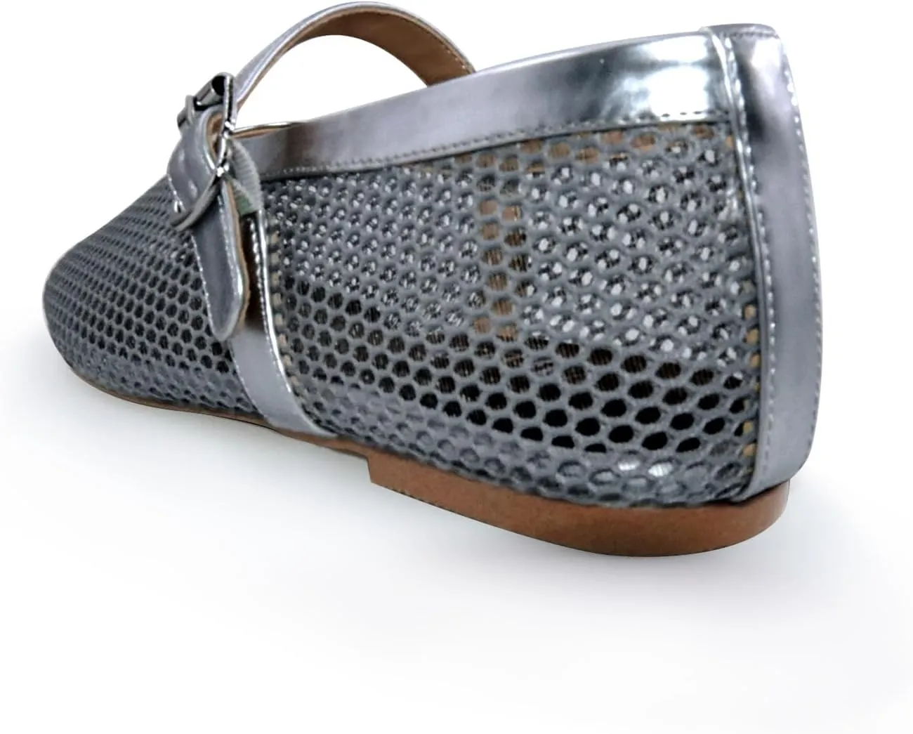 Mesh Ballet Flats for Women Round Toe Buckle Strap Comfy Casua Office Ballerina Mary Jane Flats Shoes