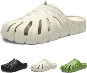 Monstera Slippers, Monstera Leaf Slides, Monstera Pillow Slippers Non-Slip Quick Drying Soft Open Toe Bathroom Sandals Shower Slippers Monstera Slides for Women and Men (US8, White)