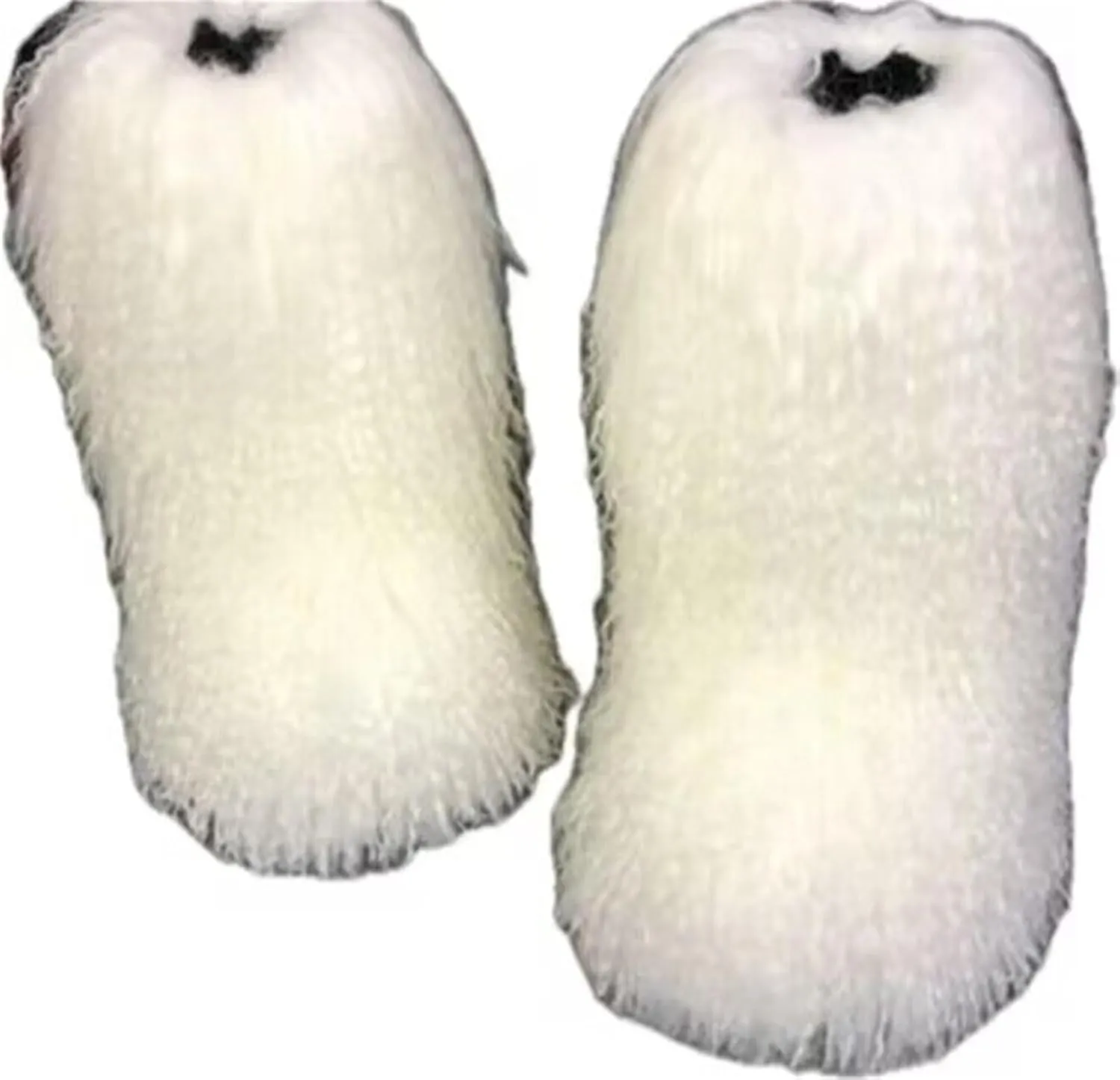 MSD-1 Woman's Tibetan Fur Boot With Real Mongolian Hairy Furry Sheepskin Shearling Lamb Skin Snow Boots Long Curly Hair Shoes For Young Lady Girls Outside Ski Fluffy Footwear Christmas Gifts Mid-Half Short Booties All Over Fur (5, White)