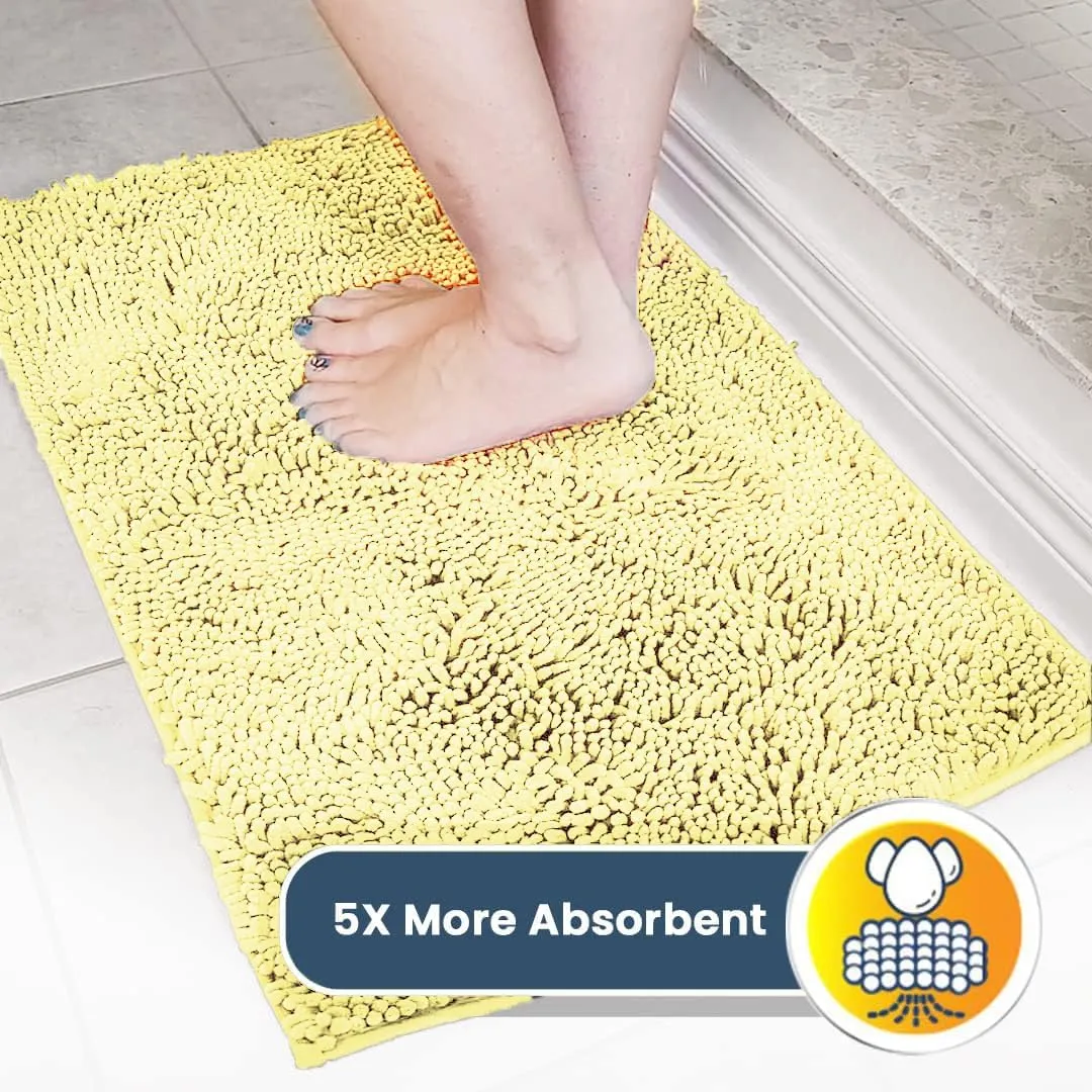 Muddy Mat® Original Dog Door Mat for Muddy Paws, Super Absorbent Microfiber, Non-Slip Washable Pet Rug, Quick Dry Chenille Entryway Carpet, Machine Washable Indoor Outdoor mat, Yellow 18"x28"