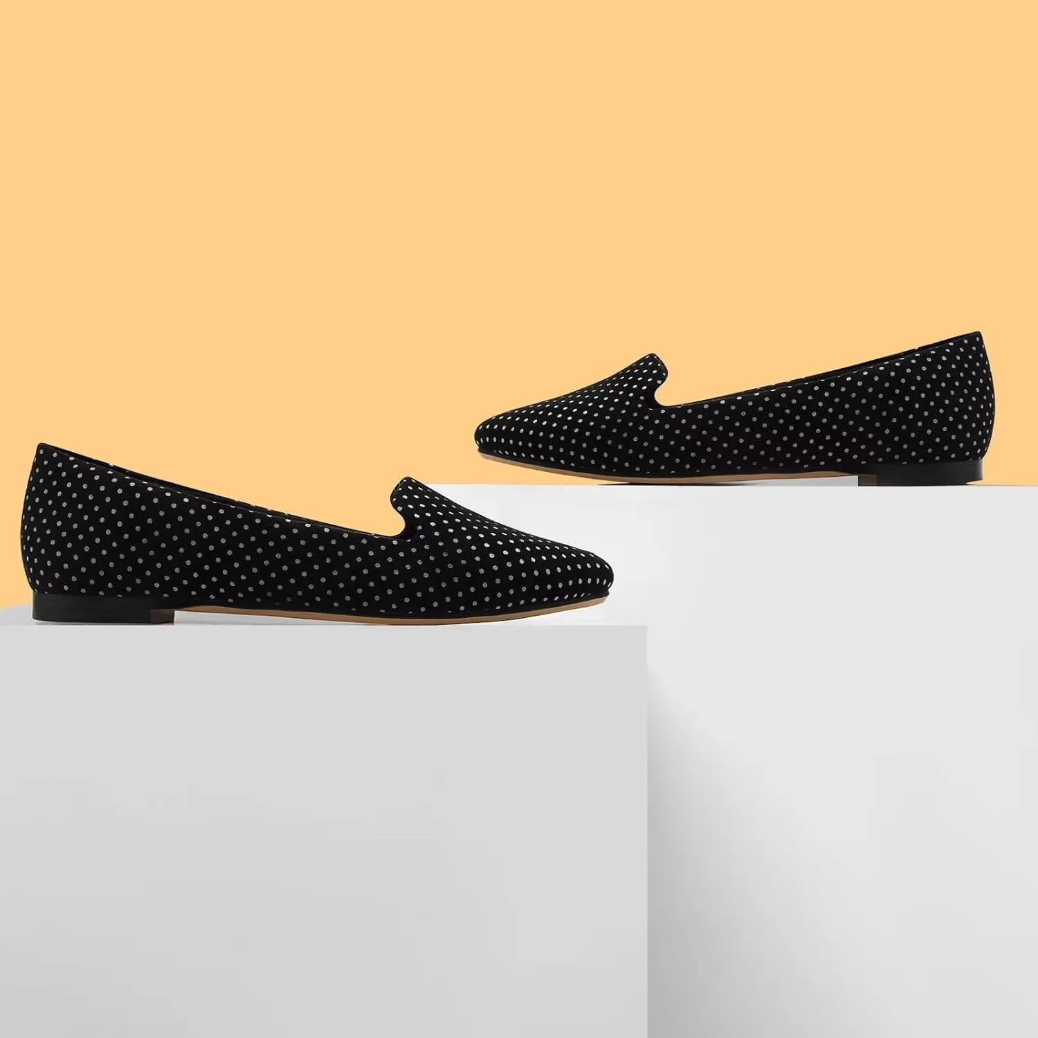 MUSSHOE Flats for Women Dressy Comfortable Ballerina Flats Pointed Toe Slip-on Casual Business Shoes Work Shoes for Women
