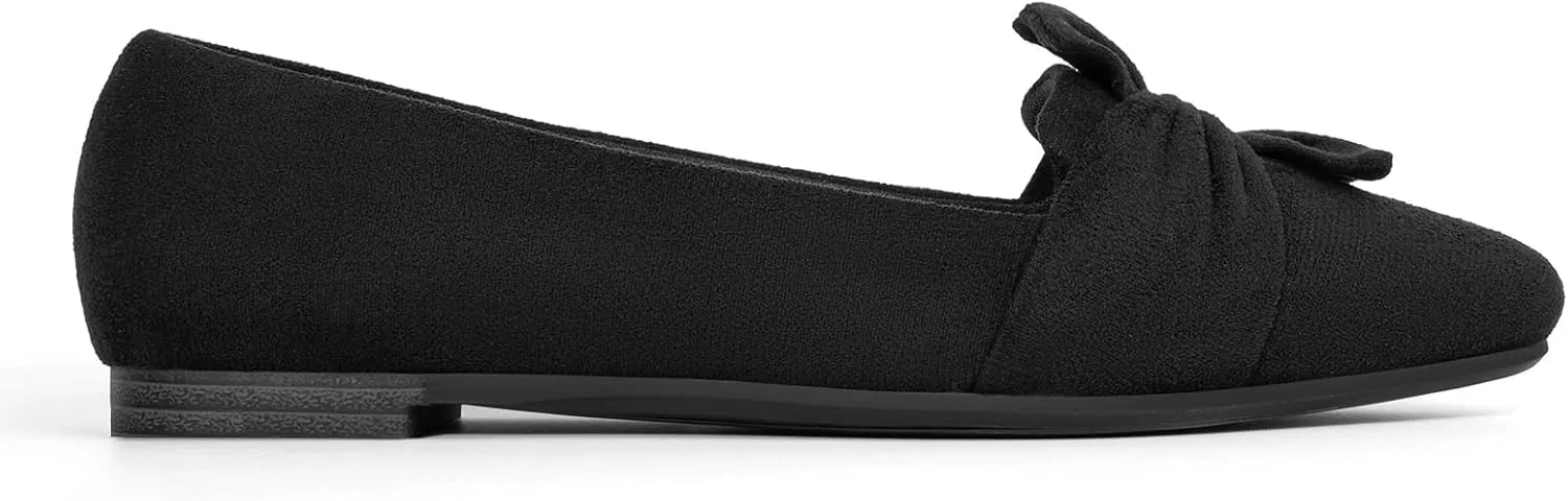 MUSSHOE Women's Flats Dressy Pointed Toe Comfortable Bowknot Ballet Flats Shoes