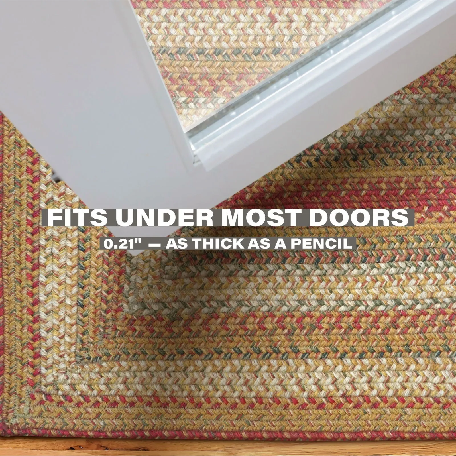 Mustard Seed Red - Green Jute Braided Rectangular Rugs