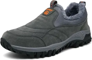 Myallfeet Men's Winter Outdoor Sports Plush Loafers Cotton Shoes Fashionable Casual Fur Insulated and Anti Slip Snow Shoes