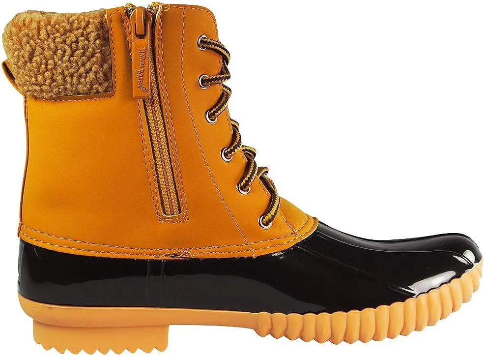 Nature Breeze Ladies Duck-02 Lace Up and Zipper Waterproof Insulated Boot