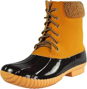 Nature Breeze Ladies Duck-02 Lace Up and Zipper Waterproof Insulated Boot