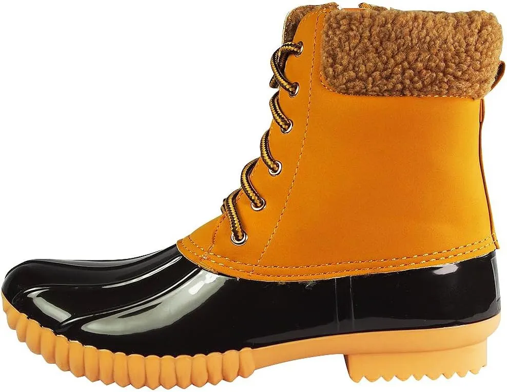 Nature Breeze Ladies Duck-02 Lace Up and Zipper Waterproof Insulated Boot