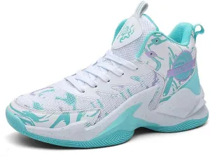 NCNDB Unisex High Top Basketball Shoes Breathable Non Slip Outdoor Running Sports Fashion Sneakers