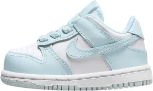 Nike Dunk Low Baby/Toddler Shoes (FB9107-105, White/Glacier Blue) Size 10