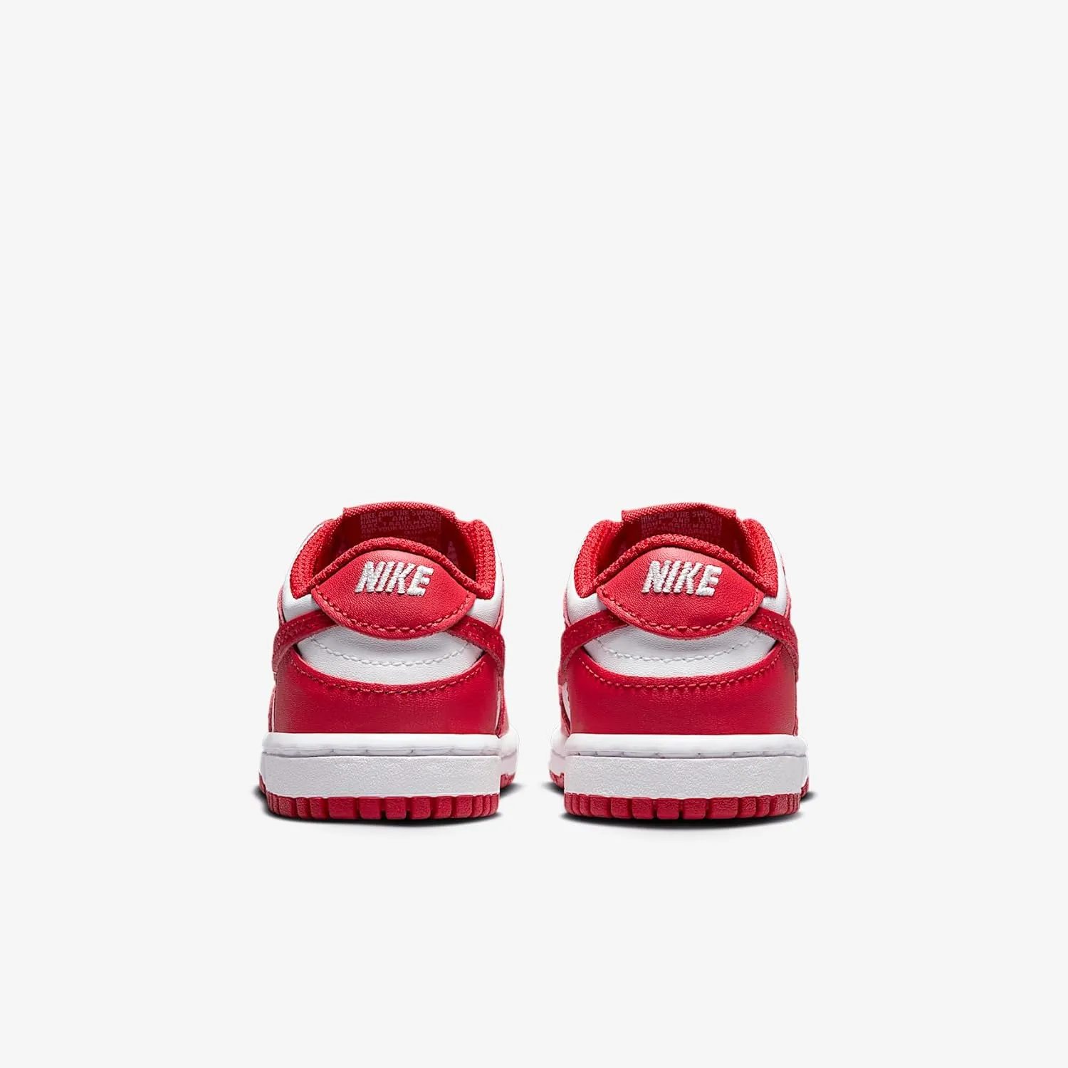 Nike Dunk Low Baby/Toddler Shoes (FB9107-119, White/White/University Red)