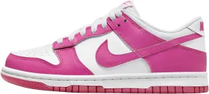Nike Dunk Low Kids (White/Laser Fuchsia) (White/Laser Fuchsia, US Footwear Size System, Little Kid, Numeric, Medium, 10.5)