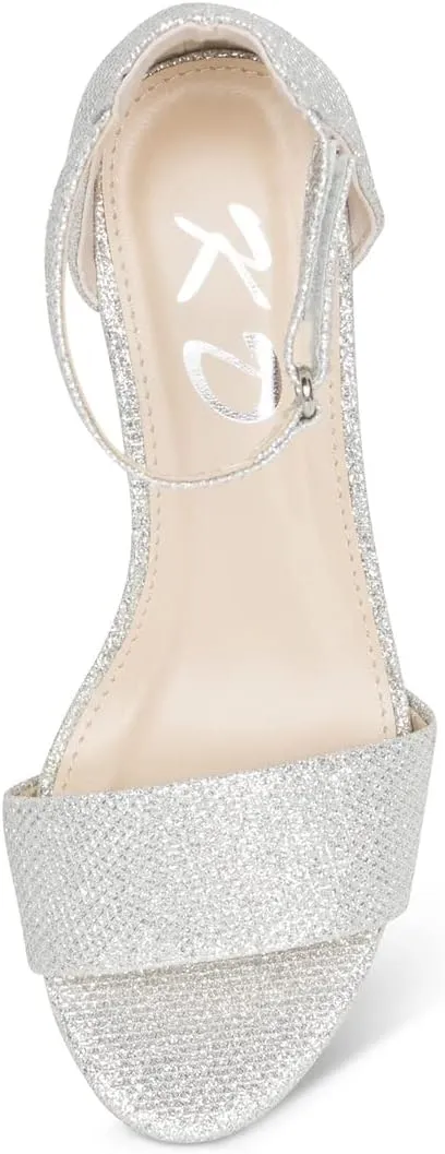 NILZA Girls/Kids/Children - Wide band Comfortable Sole with Ankle Strap Block Heel Sandals Shoes