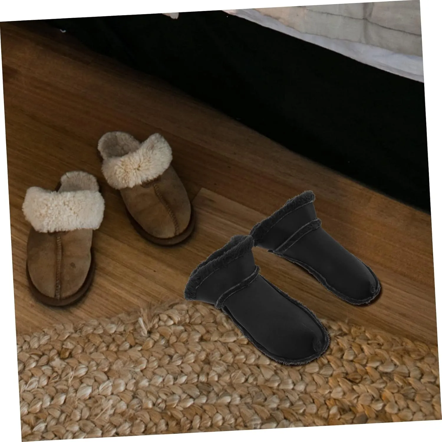 NOLITOY 4 Pairs Boots Slipper Shoe Pads Warm Replacement Insole Boot Insoles Clogs Replacement Liners Furry Clogs Shoes Inserts Winter Clogs Shoes Liner Shoes Insoles Lining Plush Sock