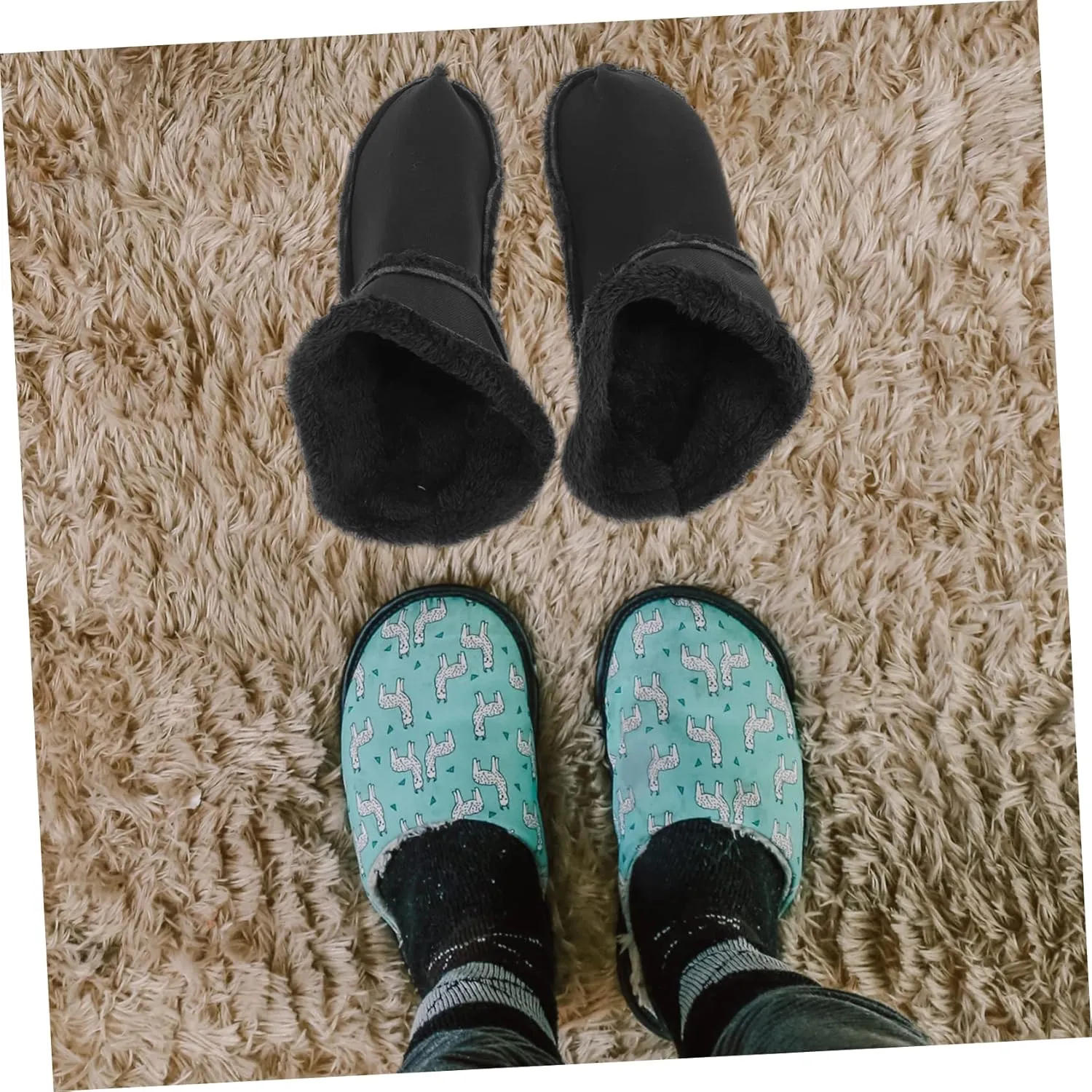 NOLITOY 4 Pairs Boots Slipper Shoe Pads Warm Replacement Insole Boot Insoles Clogs Replacement Liners Furry Clogs Shoes Inserts Winter Clogs Shoes Liner Shoes Insoles Lining Plush Sock