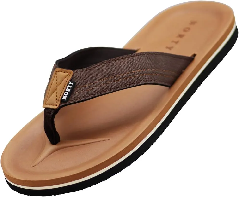 NORTY Men's Thong Sandals - Comfortable Flip Flops for Men - Perfect for Beach, Pool, and Casual Wear