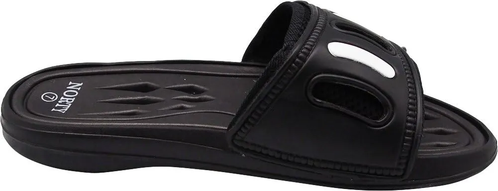 NORTY Slides for Men - Quick Drying Men's Slides Beach and Pool Sandals Men - Casual Shower Shoes Men