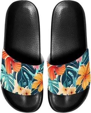 Novelty Animals Pattern Women's Slide Sandals, Casual Soft Sole Open Toe Non-Slip Single Band Slide Sandals