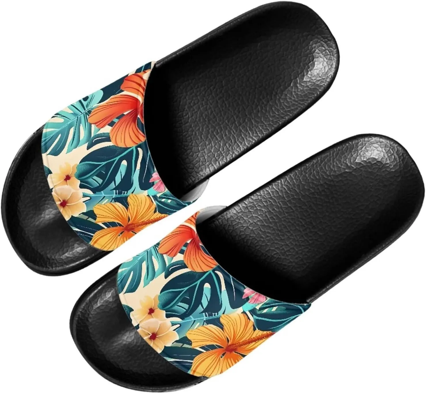 Novelty Animals Pattern Women's Slide Sandals, Casual Soft Sole Open Toe Non-Slip Single Band Slide Sandals
