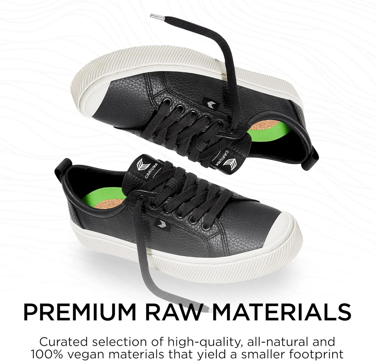 OCA Low Premium Leather Sneakers, Comfortable Shoes for Women, Lightweight & Sustainable, Versatile Casual Footwear with 100% Vegan Insoles, Rubber