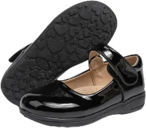 ohsofy Girls Mary Jane Flat School Uniform Wedding Party Princess Dress Shoes for Little Kids