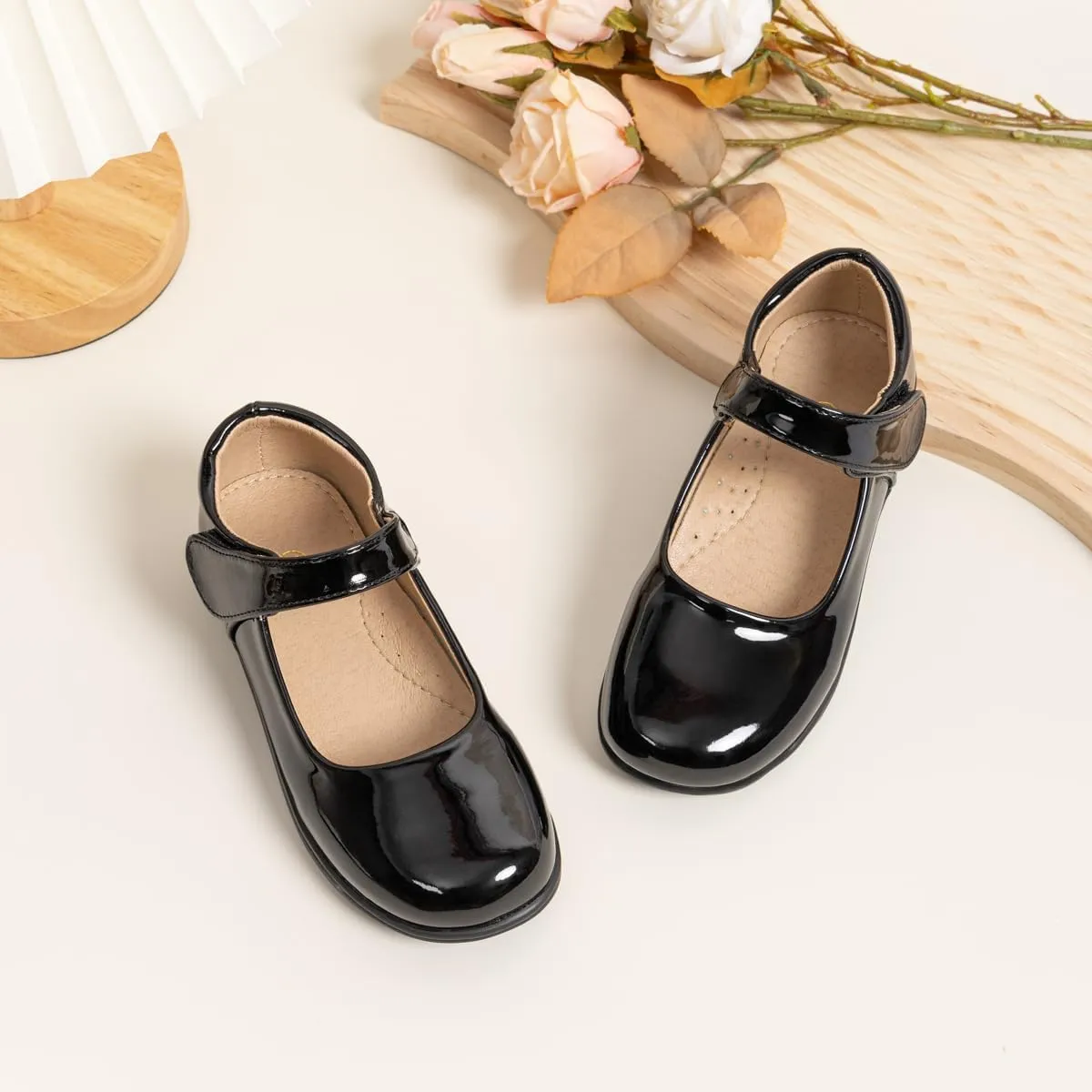 ohsofy Girls Mary Jane Flat School Uniform Wedding Party Princess Dress Shoes for Little Kids