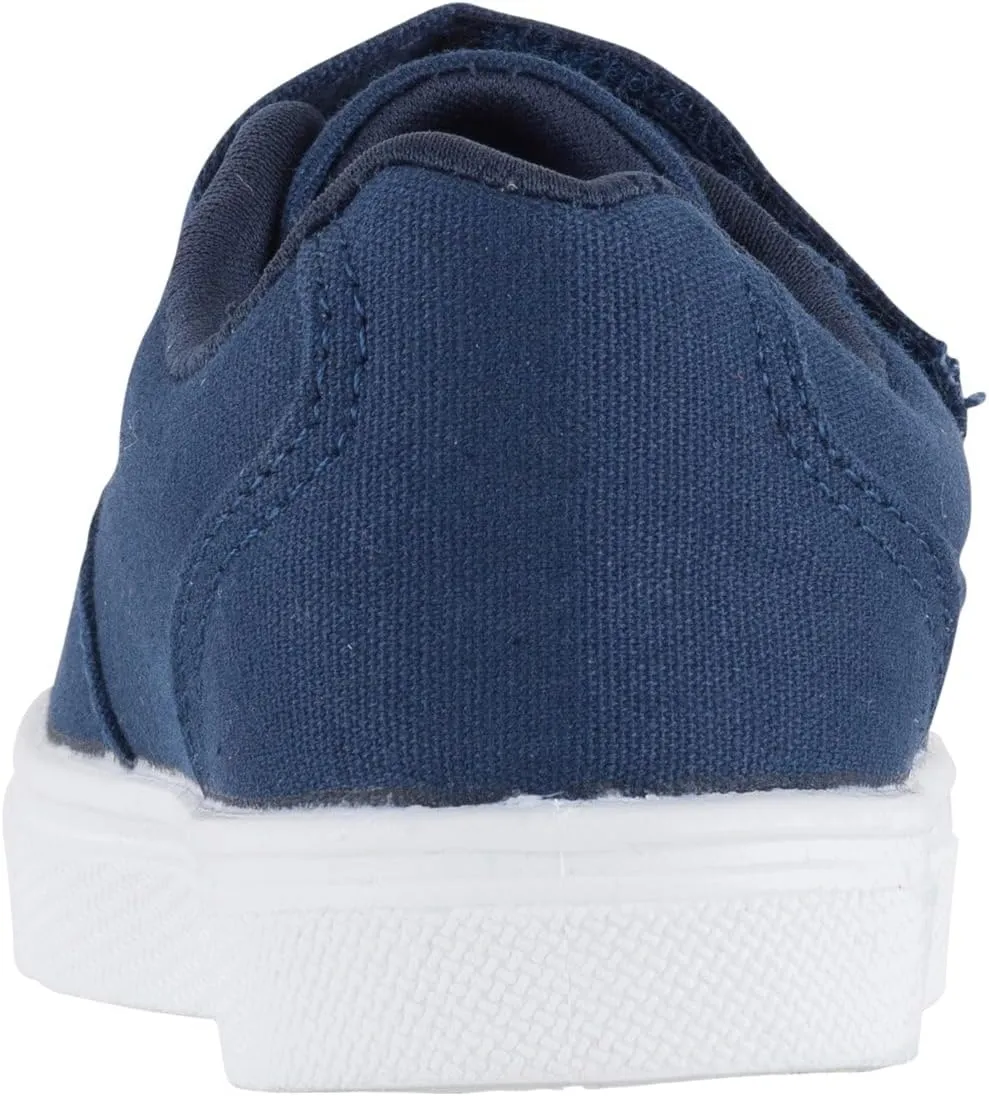 Oomphies Ethan Boys Low-Top Sneakers – Canvas Upper, Hook & Loop Closure, Cushioned Footbed & Durable Rubber Sole