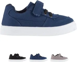 Oomphies Ethan Boys Low-Top Sneakers – Canvas Upper, Hook & Loop Closure, Cushioned Footbed & Durable Rubber Sole