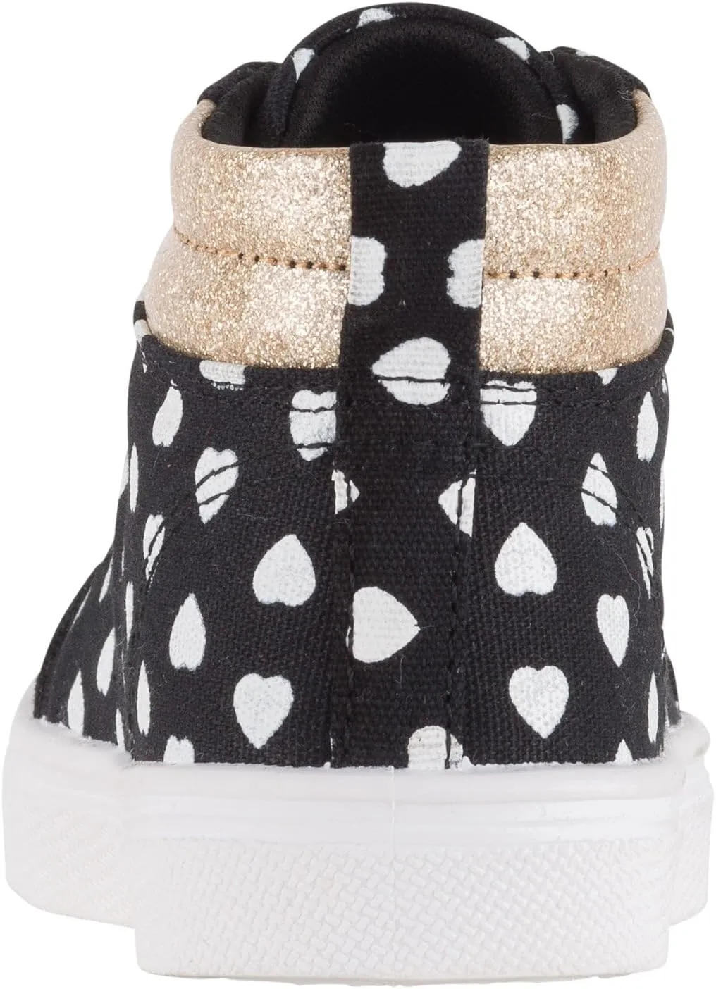 Oomphies Sam Girls Hi-Top Pull-On Sneakers – Canvas Upper, Elastic Laces, Cushioned Insole & Durable Rubber Sole