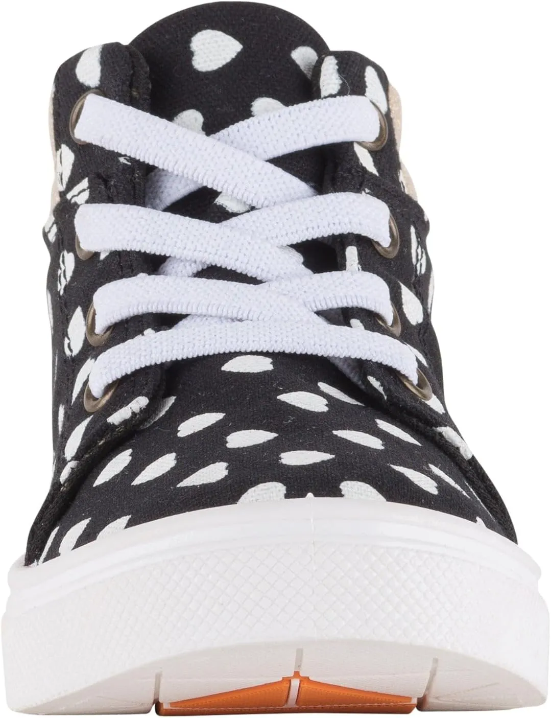 Oomphies Sam Girls Hi-Top Pull-On Sneakers – Canvas Upper, Elastic Laces, Cushioned Insole & Durable Rubber Sole