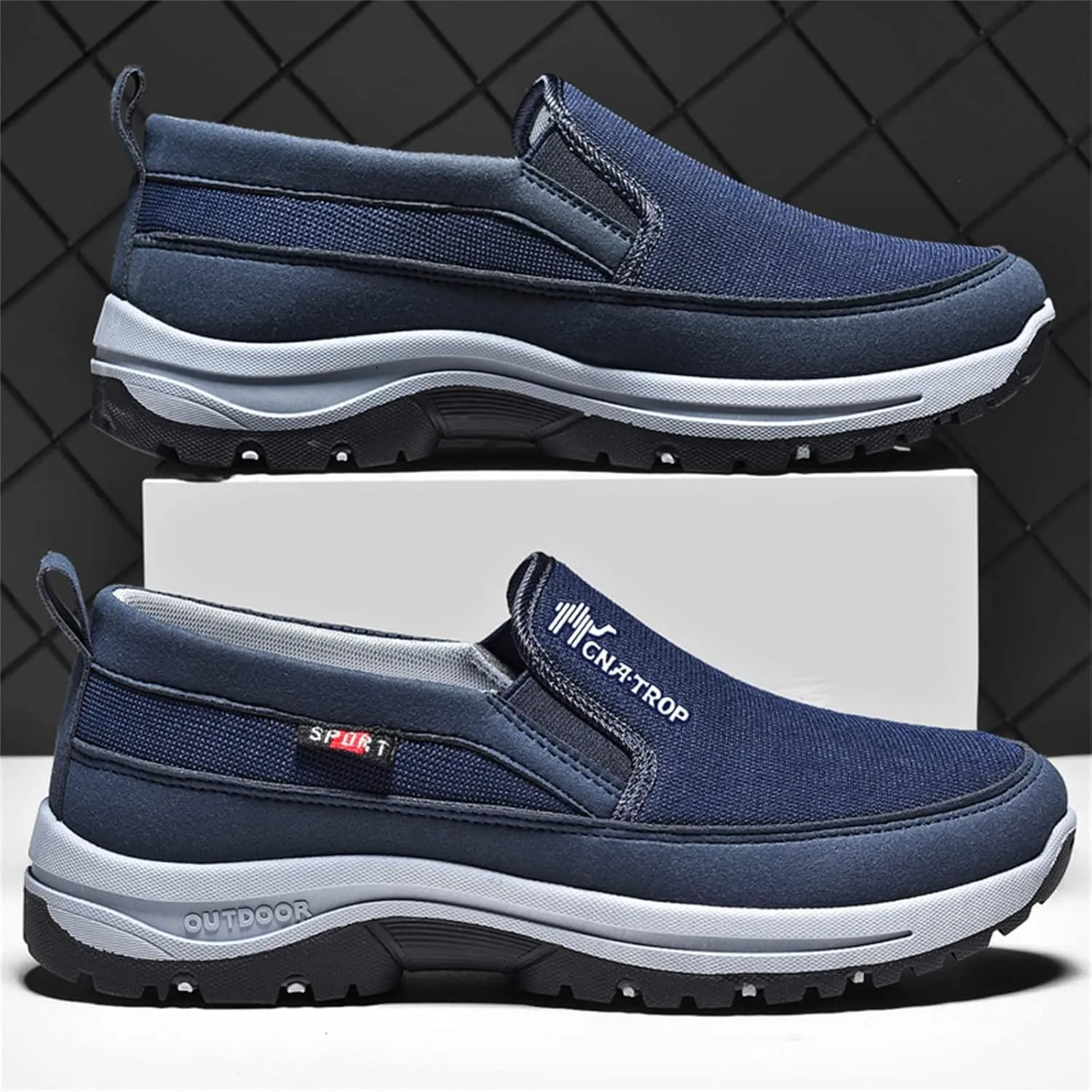 Orthopedic Shoes for Men Hiking Shoes Non-Slip Outdoor Walking Sneakers with Arch Support Walking Loafers