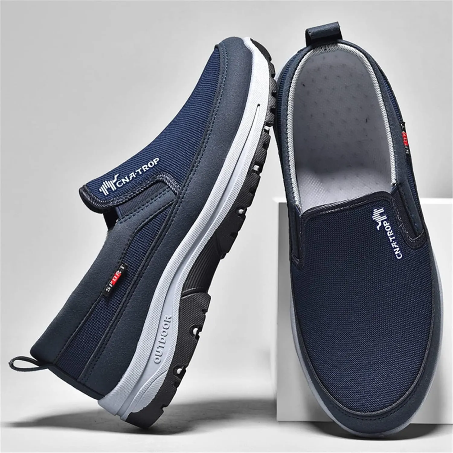 Orthopedic Shoes for Men Hiking Shoes Non-Slip Outdoor Walking Sneakers with Arch Support Walking Loafers