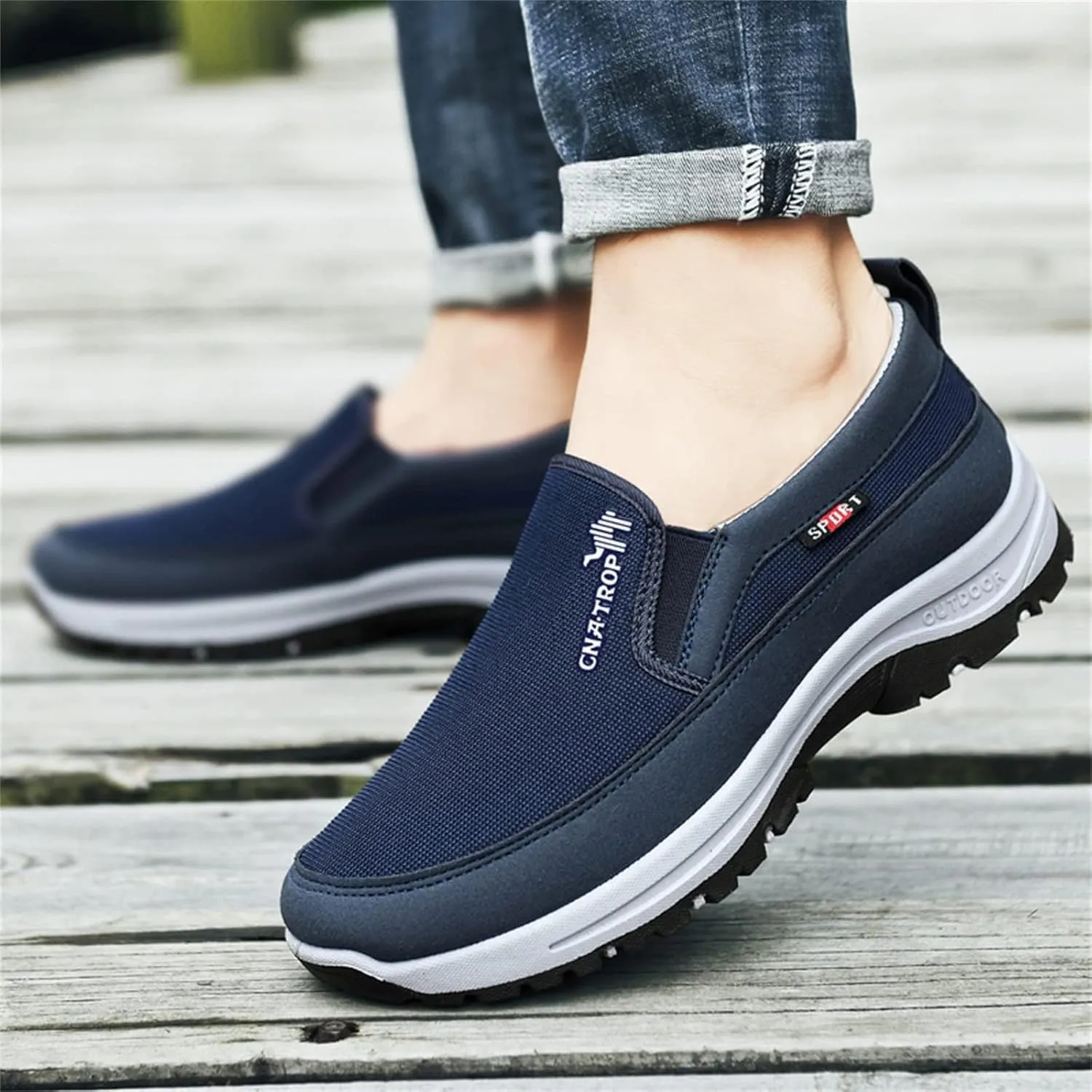 Orthopedic Shoes for Men Hiking Shoes Non-Slip Outdoor Walking Sneakers with Arch Support Walking Loafers