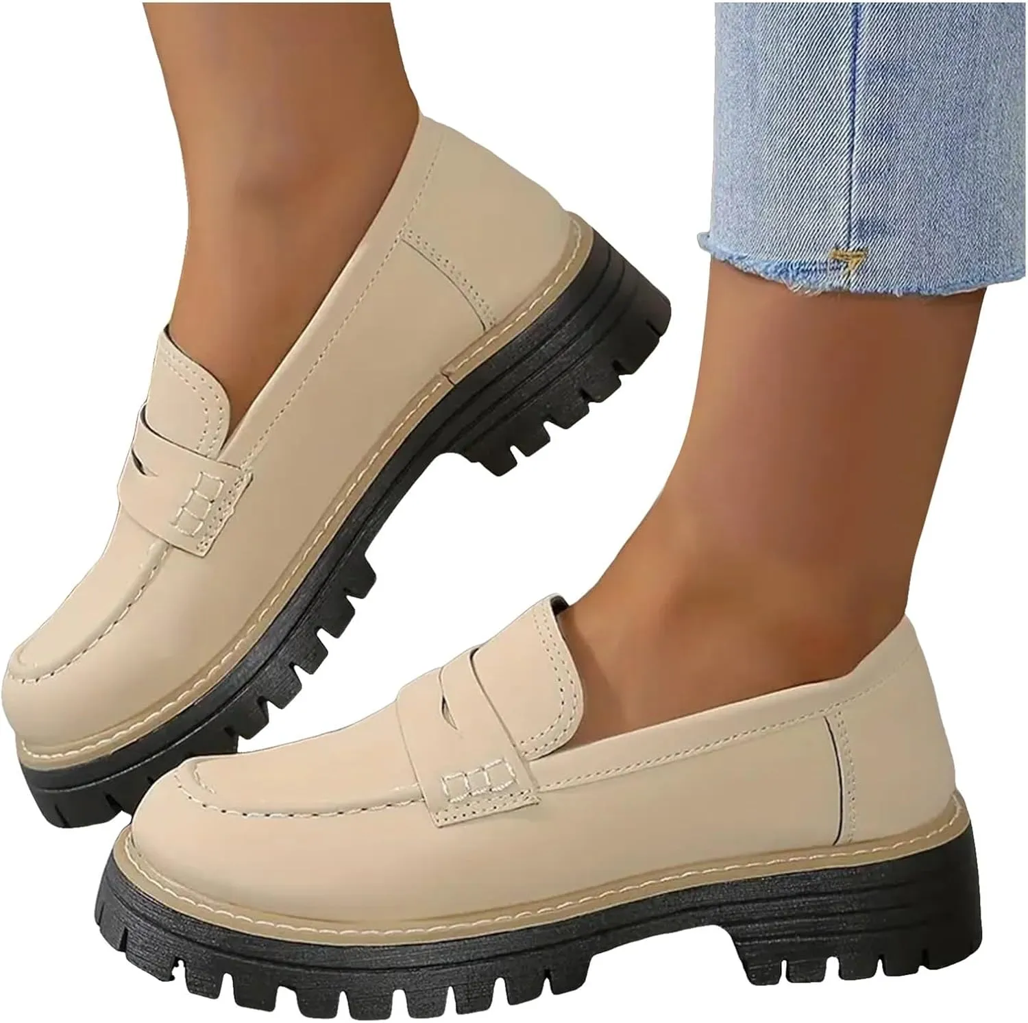 Orthoture-Orthopedic Platform Loafers,Wide Toe Lightweight Casual Comfort Shoes,Slip-On Suitable for All Foot Shapes