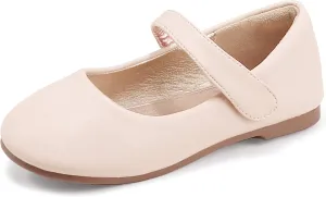 PANDANINJIA Girls Dress Shoes Toddler Flower Girl Kids Mary Jane Shoes Ballet Flats School Wedding Party Church Girls Shoes