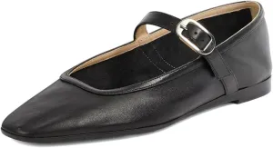 Pazzion Women Comfortable Closed Squared Toe Mary Jane Flats Easy Strap Buckled Slip On Ballet Flat Cozy Walking Dating Dress Shoes Size 4-16 US