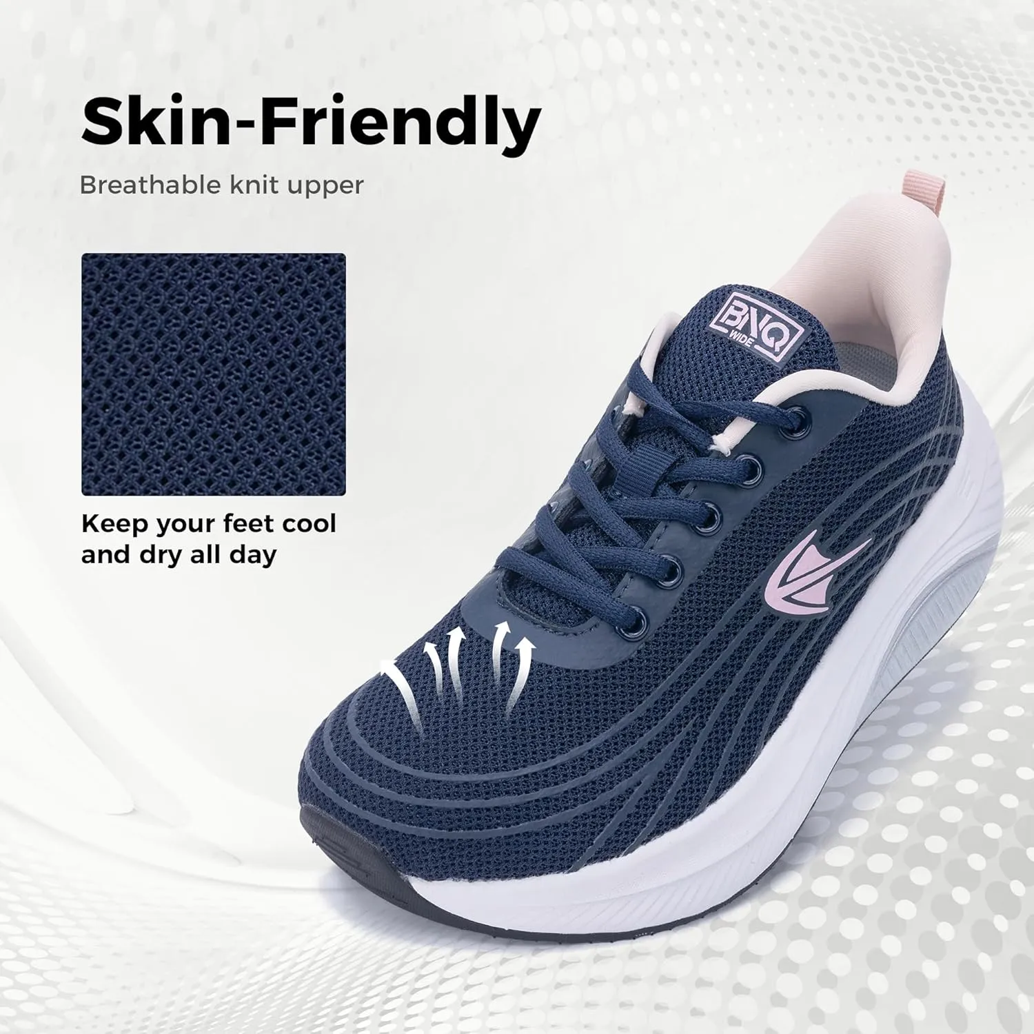 PERSOUL Wide Toe Box Shoes Women Walking Shoes with Arch Support Comfortable Tennis Sneakers for Plantar Fasciitis Foot Pain Relief US 6-11
