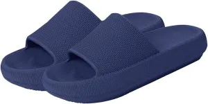 Pillow Slippers for Women and Men Non Slip, EVA Anti-Slip Cushioned Thick Sole Slides, Quick Drying Bathroom Sandals