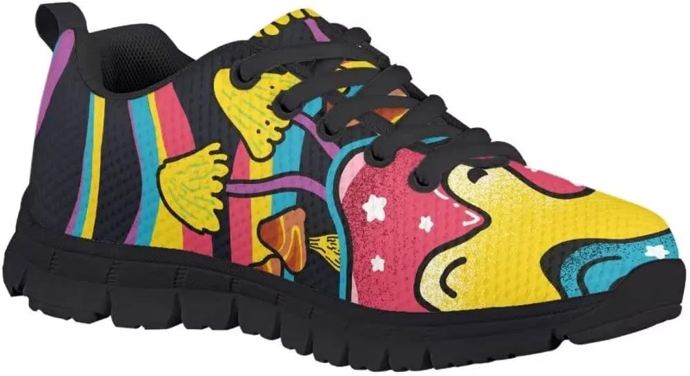 Pinupub Kids Lace-up Sneakers Comfortable Lightweight Casual Running Walking Tennis Shoes